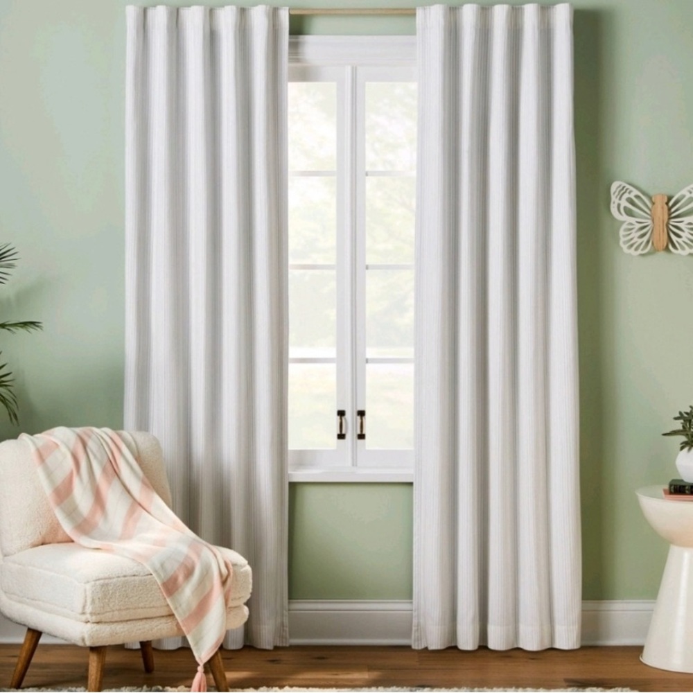 Light purple blackout curtains for child’s room. 2 panels excellent condition.